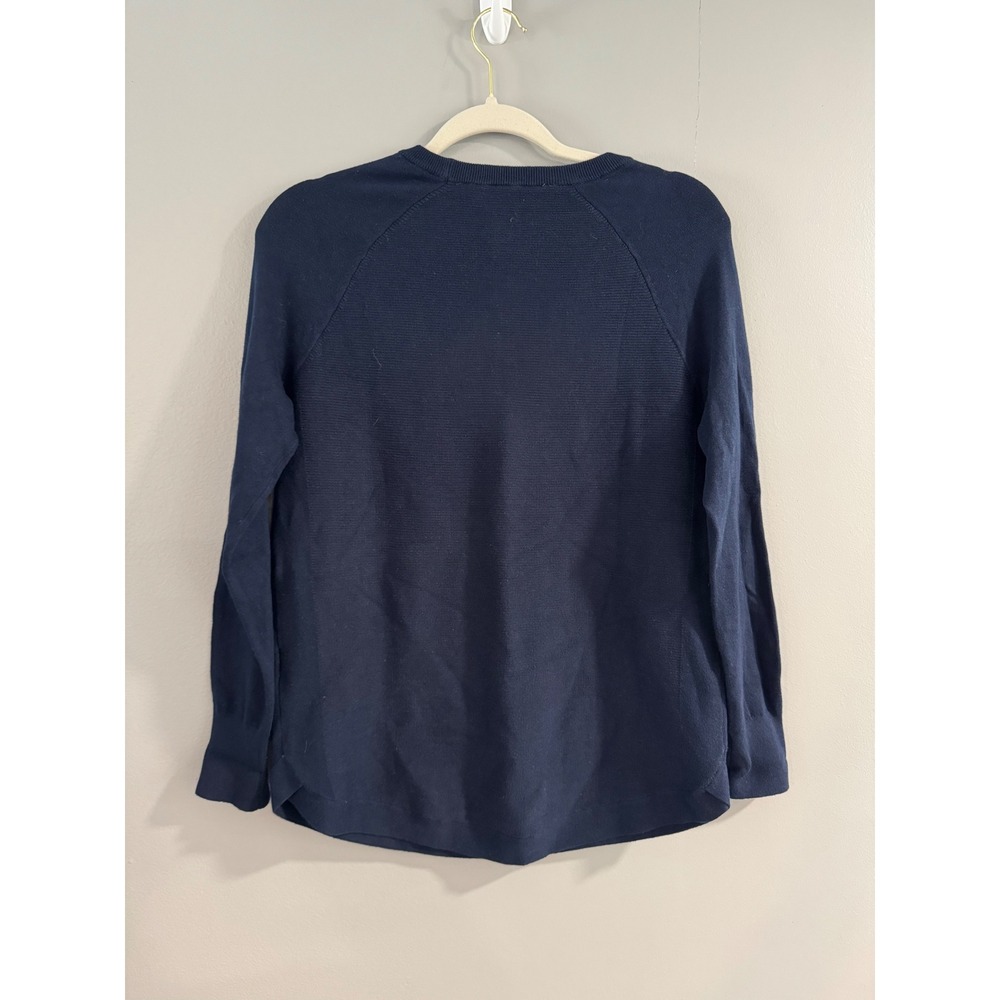Athleta Daybreak CYA Sweater Womens XS Navy Blue Knit Long Sleeve‎ Pullover - Picture 6 of 6